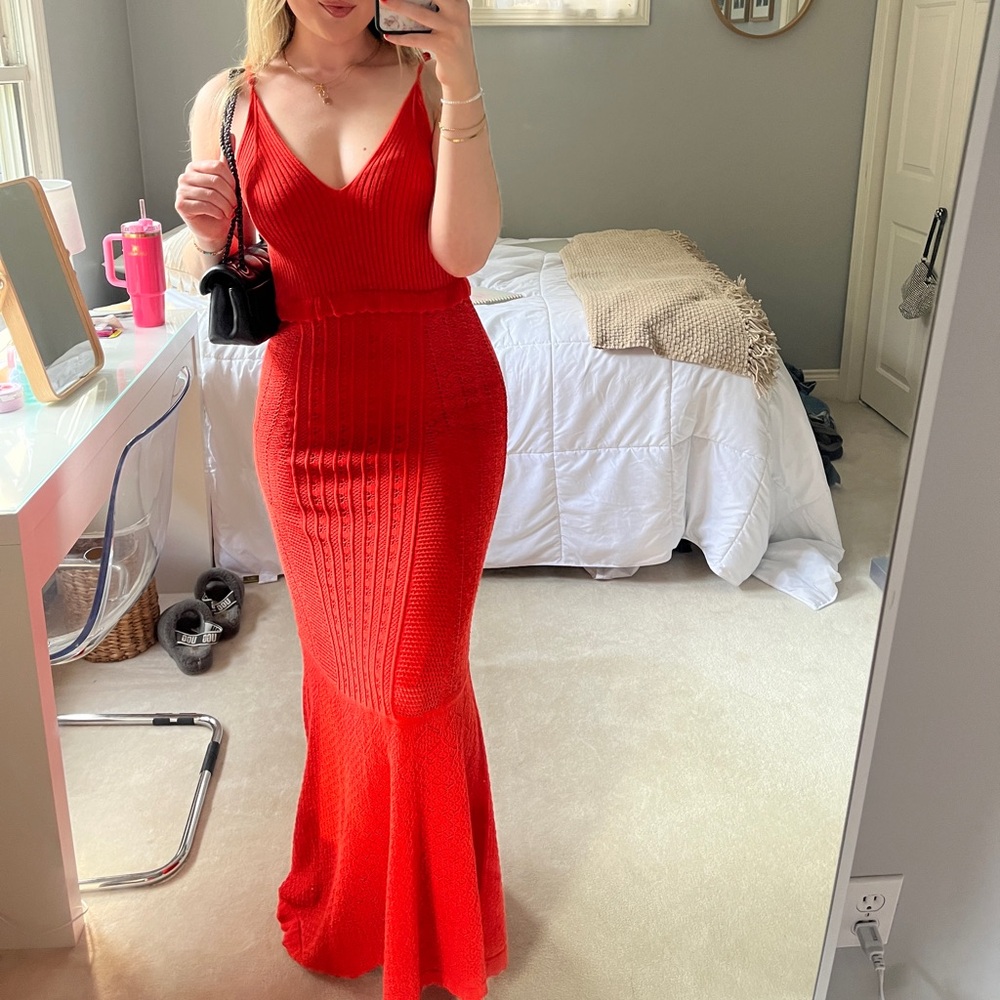 House of Harlow Crochet Maxi Dress